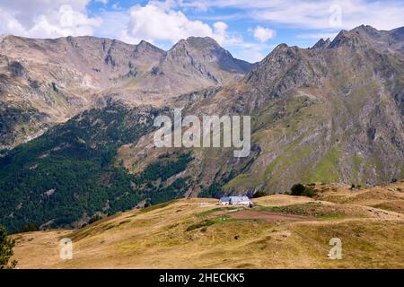 Frankreich, Pyrenäen Atlantiques, Bearn, Laruns, Soussoueou Tal von Le Petit train d'Artouste Stockfoto