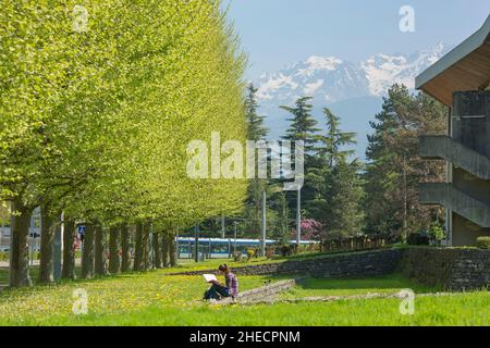 Frankreich, Isere, Saint-Martin-d'Heres, der Campus der Grenoble Alpes University Stockfoto