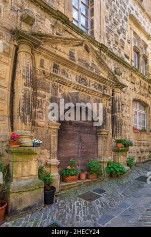 Frankreich, Lozere, Florac-Trois-Rivieres, kleine Stadt am Stevenson Trail oder GR 70, ehemaliges Kapuzinerkloster aus dem 16th. Jahrhundert Stockfoto