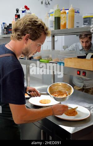 Portugal, Madeira Island, Funchal, Fora d'Oras Restaurante und Gastrobar Stockfoto