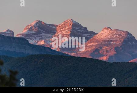 Spanien, Ainsa, Sobrabe comarque, Provinz Huesca, Autonome Gemeinschaft Aragon, Mont Perdu Stockfoto