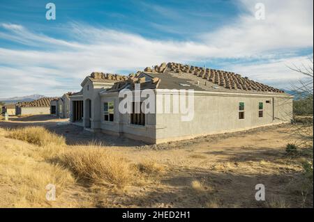 Neubau von Traktushäusern in Sahuarita, Arizona, USA Stockfoto