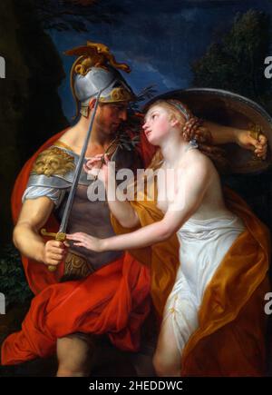 Pompeo Batoni. Allegorie von Frieden und Krieg des italienischen Künstlers Pompeo Girolamo Batoni (1708-1787), Öl auf Leinwand, 1776 Stockfoto