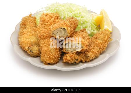 Kaki (frittierte panierte Austern), japanische Küche Stockfoto
