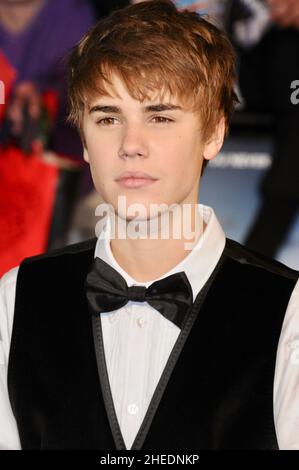 Justin Bieber, Premiere von „Never Say Never“, O2 Arena, London. VEREINIGTES KÖNIGREICH Stockfoto