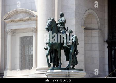 Theodore Roosevelt Reiterdenkmal im Museum of Natural History, New York, NY, USA Stockfoto