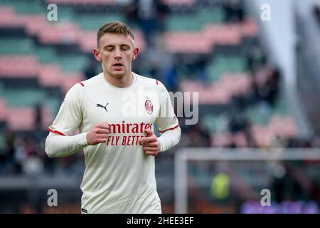 Venedig, Italien. 09th Januar 2022. Mailands Luca Stanga-Porträt während des FC Venezia gegen AC Mailand, italienisches Fußballspiel der Serie A in Venedig, Italien, Januar 09 2022 Quelle: Independent Photo Agency/Alamy Live News Stockfoto