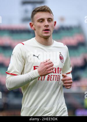 Pier Luigi Penzo Stadium, Venedig, Italien, 09. Januar 2022, Mailands Luca Stanga-Porträt während des Spiels Venezia FC gegen AC Milan - italienische Fußballserie A Stockfoto