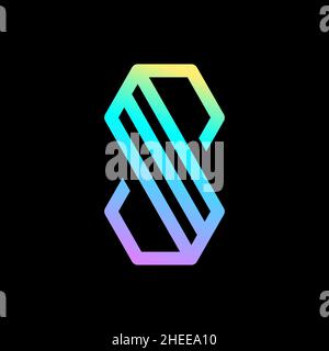 Sechskant-Logo des Buchstabens. Vorlage für das Logo „Letter S“. Einzigartiges, modernes, kreatives Logo. Vektorsymbol. Stock Vektor