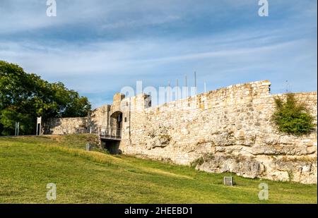 Ruinen der Burg von Burgos in Spanien Stockfoto