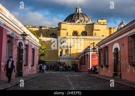 Kloster von La Merced, Antigua, Guatemala Stockfoto