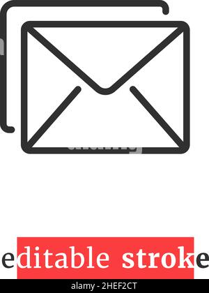 Minimal bearbeitbares Symbol für Strichpost Stock Vektor