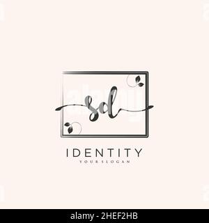 SD Handschrift Logo Vektor Kunst der ersten Unterschrift, Hochzeit, Mode, jewerly, Boutique, Blumen und botanische mit kreativer Vorlage für jedes Unternehmen Stock Vektor