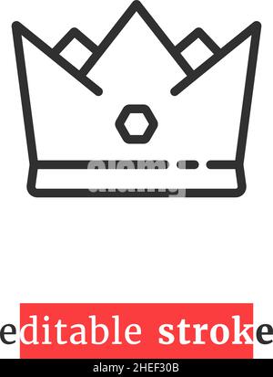 Symbol für minimal bearbeitbare Konturkrone Stock Vektor
