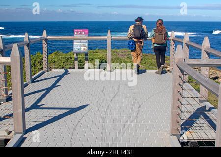 Boardwalk am Kap Vlamingh auf Rottnest Island Stockfoto