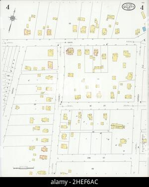 Sanborn Fire Insurance Map aus Gillett, Oconto County, Wisconsin. Stockfoto
