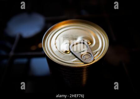 Eine Dose kann Ringzug Stockfoto