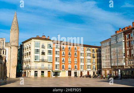 Architektur von Burgos in Spanien Stockfoto