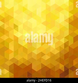 Abstrakter Hintergrund bestehend aus gelben Dreiecken. Geometrisches Design für Geschäftspräsentationen oder Webvorlagen-Banner-Flyer. Vektorgrafik Stockfoto