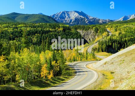 Sheep River Provincial Park ist ein Provinzpark in Alberta, Kanada, 23 Kilometer westlich von Turner Valley am Highway 546. Es ist Teil des Kan Stockfoto