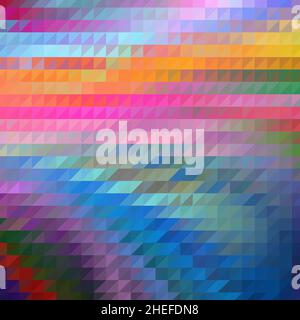 Abstrakte Regenbogen Hintergrund, bestehend aus farbigen Dreiecke Stockfoto