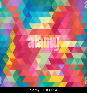 Farbenfroher abstrakter Vektor-Hintergrund. Dreieck-Design Stockfoto