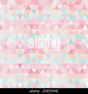 Hintergrund aus pastellfarbenen Dreiecken. Quadratische Komposition mit geometrischen Formen. Eps 10 Stockfoto
