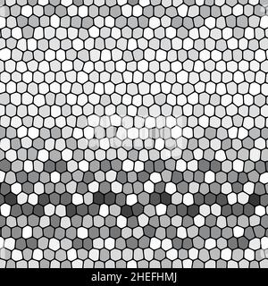 Grauer abstrakter Hintergrund aus geometrischen Formen. Kieselsteine Stockfoto