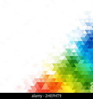 Abstrakter Hintergrund aus bunten Dreiecken Stockfoto