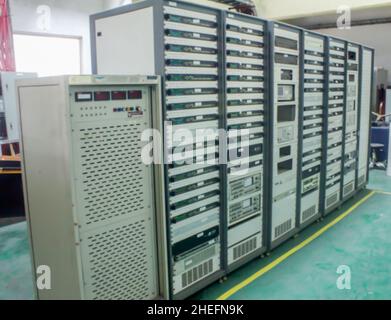 Serverraum. Unscharfe Bilder Stockfoto