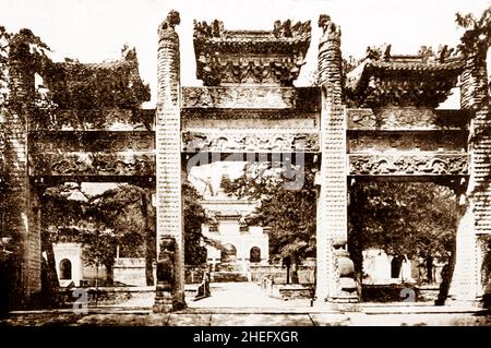 Kloster in der Nähe von Peking, China, Anfang 1900s Stockfoto