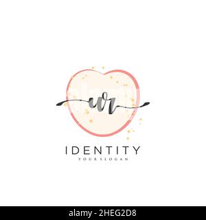 UR Handschrift Logo Vektor Kunst der ersten Unterschrift, Hochzeit, Mode, jewerly, Boutique, Blumen und botanische mit kreativer Vorlage für jedes Unternehmen Stock Vektor