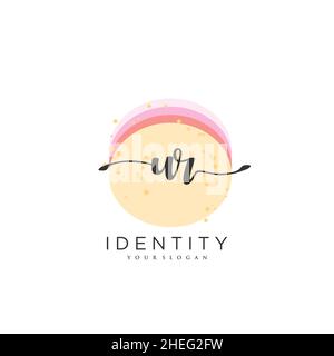 UR Handschrift Logo Vektor Kunst der ersten Unterschrift, Hochzeit, Mode, jewerly, Boutique, Blumen und botanische mit kreativer Vorlage für jedes Unternehmen Stock Vektor