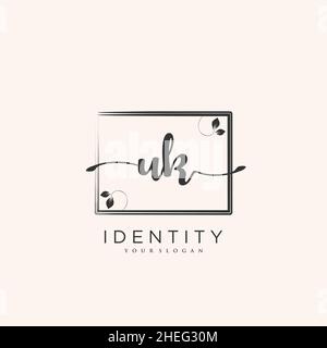 UK Handschrift Logo Vektor Kunst der ersten Unterschrift, Hochzeit, Mode, Schmuck, Boutique, Blumen und botanische mit kreativer Vorlage für jedes Unternehmen Stock Vektor