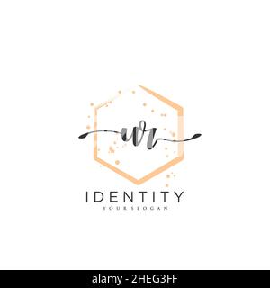 UR Handschrift Logo Vektor Kunst der ersten Unterschrift, Hochzeit, Mode, jewerly, Boutique, Blumen und botanische mit kreativer Vorlage für jedes Unternehmen Stock Vektor