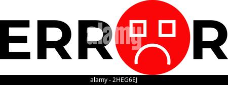 Fehlermeldung Symbol Symbol Vektor Logo Design Stock Vektor
