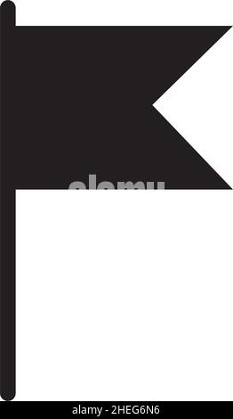 Einfaches Flag Symbol Vektor Logo Design Stock Vektor