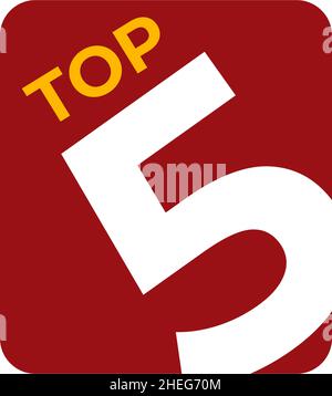Top 5 Big Five Logo Design Vektor-Vorlage Stock Vektor