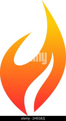 Symbol Symbol Feuer Vektor Logo Design Stock Vektor