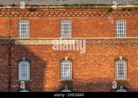 Verwelktes Industriewerk „Healings Flour Mill“ Tewkesbury, Gloucestershire, England Stockfoto