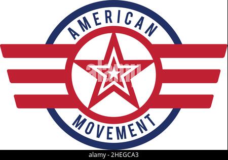 American Star Emblem Vektor-Logo-Design Stock Vektor