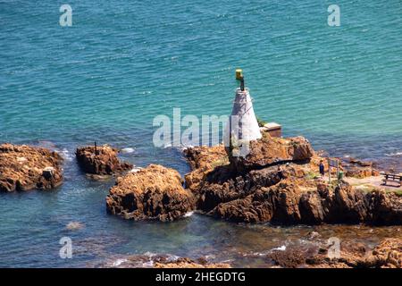 Knysna, Südafrika - Blick auf die Knysna Lagune vom Aussichtspunkt Heads Stockfoto