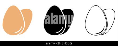 Symbol für den Eiervektor Stock Vektor