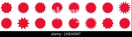 Red Price Tags Kollektion Stock Vektor