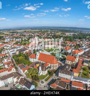 Altötting ist ein landesweit bekannter Wallfahrtsort in der Tourismusregion Inn-Salzach. Stockfoto