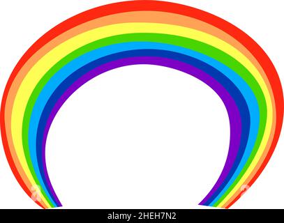 Dies ist eine Illustration eines Regenbogens, der sich biegt und ausdehnt Stock Vektor