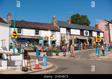 Beliebtes Urlaubsziel, Saundersfoot, Pembrokeshire, Wales Stockfoto