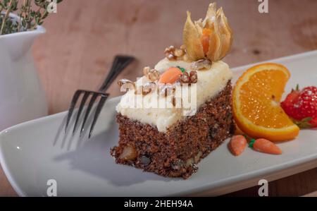 Karotte-Kuchen Stockfoto