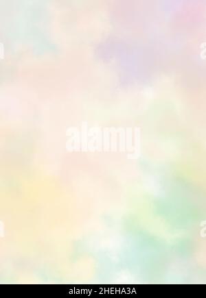 Bunte abstrakte Aquarell-Kunst Hintergrund in Pastellfarben, weiche farbige Karte Vorlage, Illustration Hintergrund für Banner, Poster, Einladung, Web Stockfoto