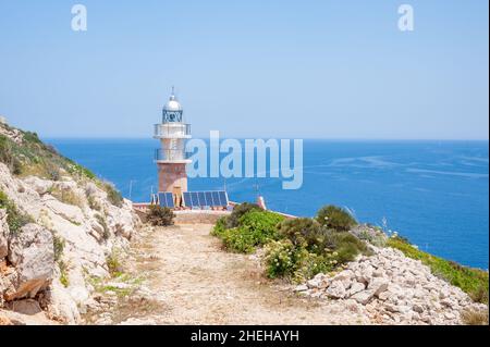 Far de Tramuntana-Pfad, Insel der Insel der Dungarera, Mallorca, Spanien Stockfoto